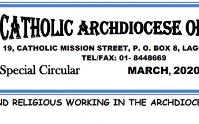 SUSPENSION OF PUBLIC MASS IN THE ARCHDIOCESE